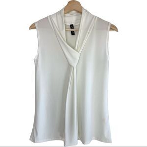 J.M. Fleurette Neck Tie Cream Top